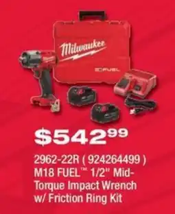 Fastenal Milwaukee M18 FUEL 1/2" Mid-Torque Impact Wrench offer