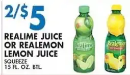 Met Foodmarkets Realime juice or realemon lemon juice offer