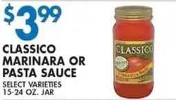 Met Foodmarkets Classico marinara or pasta sauce offer