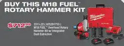 Fastenal Milwaukee m18 fuel overhead rotary hammer kit offer