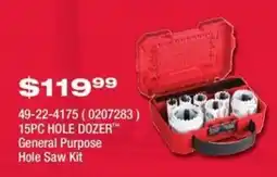 Fastenal 15pc Hole Dozer General Purpose Hole Saw Kit offer