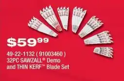 Fastenal 32pc sawzall demo and thin kerf blade set offer