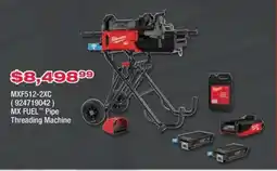 Fastenal Milwaukee mx fuel pipe threading machine offer