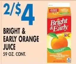 Met Foodmarkets Bright & Early orange juice offer
