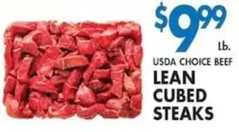 Met Foodmarkets Usda choice beef lean cubed steaks offer