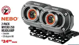 Big 5 Nebo mycro 250 headlamp offer