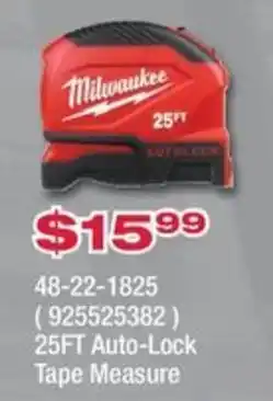 Fastenal Milwaukee 25ft Auto-Lock Tape Measure offer