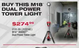Fastenal M18 Rocket Dual Power Tower Light offer