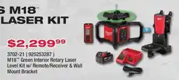 Fastenal M18 Green Interior Rotary Laser Level Kit offer