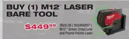 Fastenal M12 laser bare tool offer