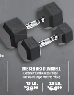 Big 5 Rubber Hex Dumbbell offer