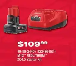 Fastenal M12 Redlithium XC4.0 Starter Kit offer