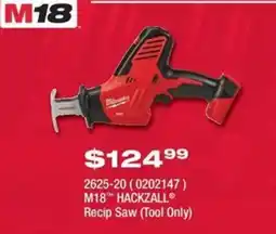 Fastenal M18 Hackzall Recip Saw offer
