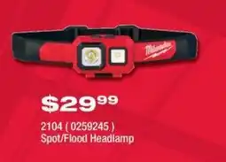Fastenal Milwaukee spot/flood headlamp offer