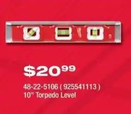 Fastenal 10" Torpedo Level offer