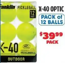 Big 5 Franklin pickleball x-40 optic outdoor offer