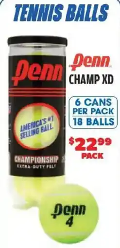 Big 5 Penn champ xd tennis balls offer