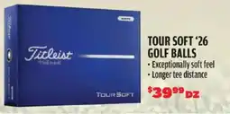 Big 5 Titleist tour soft '26 golf balls offer