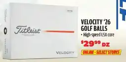Big 5 Titleist velocity '26 golf balls offer