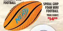 Big 5 Nerf spiral grip foam mini football offer