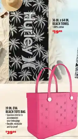 Big 5 Hurley beach towel offer
