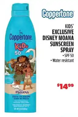 Big 5 Coppertone kids' exclusive disney moana sunscreen spray offer