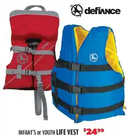 Big 5 Defiance infant's or youth life vest offer