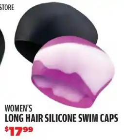 Big 5 Women's long hair silicone swim caps offer