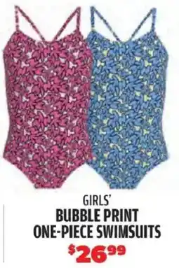 Big 5 Girls' bubble print one-piece swimsuits offer