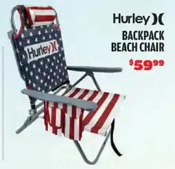 Big 5 Hurley backpack beach chair offer