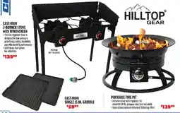 Big 5 Hilltop Gear cast-iron 2-burner stove with windscreen offer