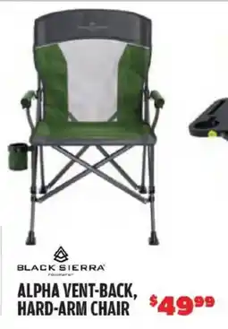 Big 5 Black Sierra alpha vent-back, hard-arm chair offer