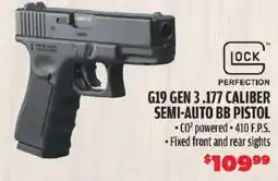 Big 5 Lock perfection g19 gen 3 .177 caliber semi-auto bb pistol offer