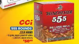 Big 5 Cci 555 rounds .22lr ammo offer