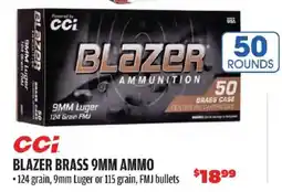 Big 5 Cci blazer brass 9mm ammo offer