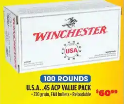 Big 5 Winchester u.s.a. .45 acp value pack offer