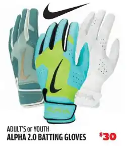 Big 5 Nike Alpha 2.0 Batting Gloves offer