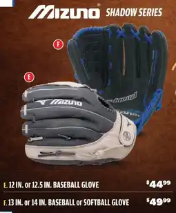 Big 5 Mizuno shadow series 12 in. or 12.5 in. baseball glove offer