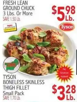 Ingles Markets Tyson fresh lean ground chuck offer