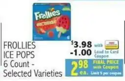 Ingles Markets Frollies ice pops offer