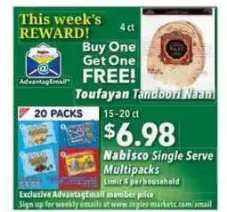 Ingles Markets Toufayan Tandoori Naan offer