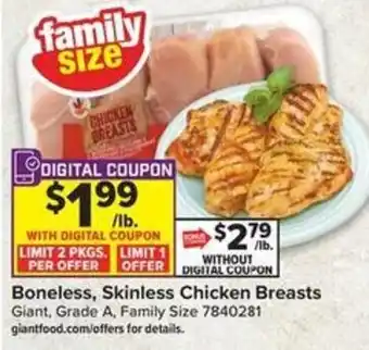Giant boneless skinless chicken breasts