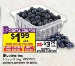Giant Food Blueberries offer