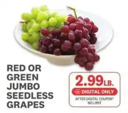 Kings Food Markets Red or Green Jumbo Seedless Grapes offer