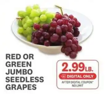Red or Green Jumbo Seedless Grapes