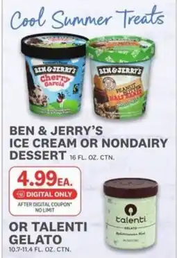 Kings Food Markets Ben & Jerry's ice cream or nondairy dessert offer