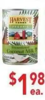 Ingles Markets Harvest Farms Organic Unsweetened Coconut Milk offer