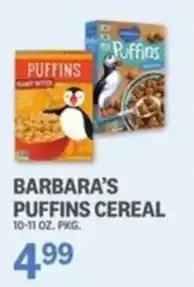 Kings Food Markets Barbara's Puffins Cereal offer