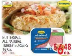 Ingles Markets Butterball all natural turkey burgers offer