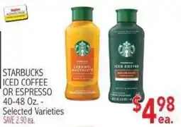 Ingles Markets Starbucks iced coffee or espresso offer